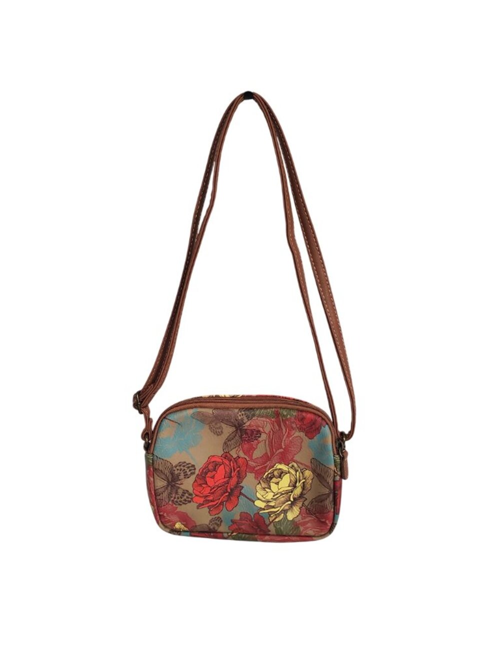 MultiSac NWT Small Purse Floral Printed Multi Pocket Crossbody Adjustable Strap - Picture 2 of 7